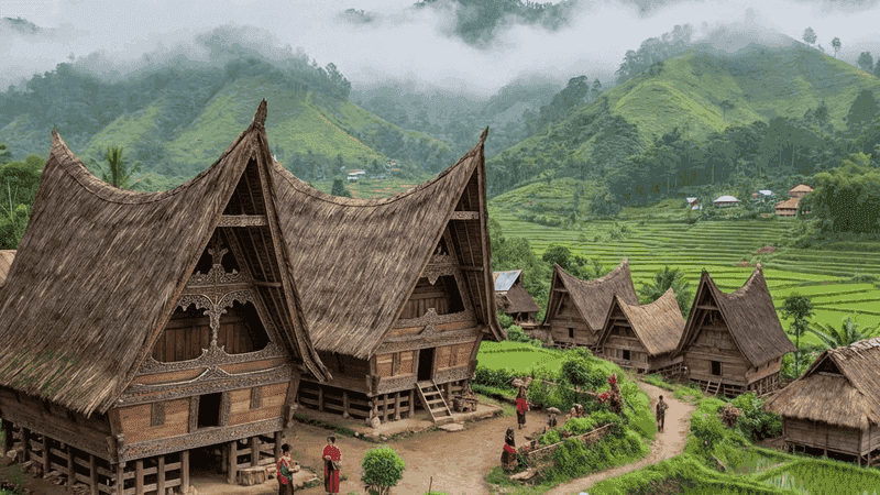 Pemandangan pedesaan yang asri